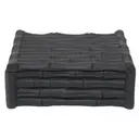 Interiors by Premier Small Black Finish Bamboo Effect Trinket Box image 0