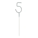 Morrisons Cake Candle Sparkler Number 5 Silver image 0