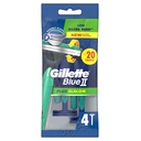 Gillette Blue II Plus Slalom Disposable Razors With Two Blades And Pivoting Head 4 Counts image 0