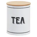 Maison by Premier Grocer White Metal Tea Canister image 1