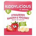 Kiddylicious Strawberry, Banana & Yoghurt Pouch 6+ Months 4 x 100g image 0