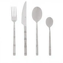 Secret de Gourmet Borah Lot de 24 couverts en acier inoxydable - Gris image 0