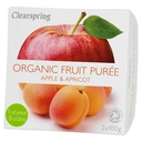 Clearspring Apple & Apricot Puree Organic 2 x 100g image 0