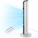Totopia 35" Tower Fan with Remote Control, 28dB Quiet for Sleep, 15H Timer, 18ft/s Velocity, 3 Speeds, 3 Modes, 80° Oscillation for Home/Office/Indoor, White image 0