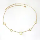 Gold Flower and Mother of Pearl Necklace, 4 Hollow Cherry Blossom Charms image 0