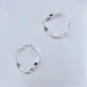 40mm Silver Twisted Hoop Earrings for Women – Bright Silver Plated Wavy Rope Design, Modern Large Geometric Statement Hoops image 0