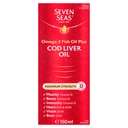 Seven Seas Omega-3 Fish Oil + Cod Liver Oil Liquid Maximum Strength - 150ml image 0