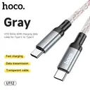 HOCO U112 60W USB-C to USB-C Charging Cable - Grey image 0