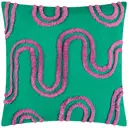 Heya Home Archie Cushion Square Turquoise/Purple 45x45cm image 1