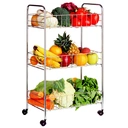 Franco Chrome 3 Tier Storage Cart image 0