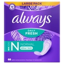 Always Daily Fresh Normal Panty Liners Odour Lock 68Pads image 0