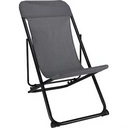 Chaise longue pliante - Gris foncé image 0