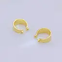20mm Chunky Gold Hoop Earrings for Women – 18K Gold Plated Wide Polished Huggie Hoops, Minimalist Thick Statement Jewelry image 0