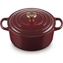 LE CREUSET Signature Cocotte ronde avec diamètre de 20 cm - Rouge garnet  image 0