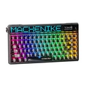 Machenike KT84-B84W clavier mécanique 75 % triple mode, disposition QWERTY US, Noir, interrupteur jaune Gateron Smart Screen image 0