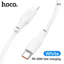 HOCO X93 PD20W Lightning Charging Cable – 1M - White image 0