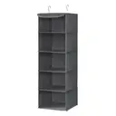 Hanging Closet Organizer, 30x30x90cm, Set of 2, Grey image 0