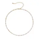 Ever Faith Brown Cubic Zirconia Thin Tennis Choker Necklaces image 0