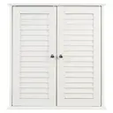 Maison by Premier Shutter White Wood 2 Door Wall Cabinet image 1