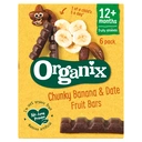 Organix Goodies Chunky Banana & Date Fruit Bars 12+ Months 6 Pack 102g image 0