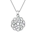 Ever Faith Vintage Good Luck Round Shape Celtic Knot Pendant Necklace image 0