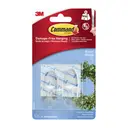 3M Command Medium Clear Hooks with Clear Strips 17091CLR, 2 Hooks, 4 Medium Strips image 0