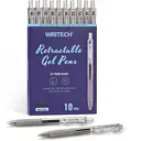WRITECH Retractable Gel Ink Pens: 0.7mm Medium Point Black Ink Color Pen for Journaling Smooth Writing Fine Tip Quick-dry Ink No Bleed Set 10ct image 0