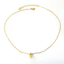 18K PVD Gold Stainless Steel Teardrop Pendant Necklace, 40+5cm Minimalist Waterdrop image 0