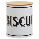Maison by Premier Grocer White Metal Biscuit Canister image 0