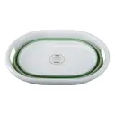 Maison by Premier Oval Collapsible Laundry Basket in Green and White image 0