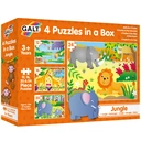 Galt 4 Puzzles in a Box Jungle Animal Jigsaw Puzzles for Kids image 0
