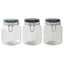 Maison by Premier Glass Storage Jar 1050 ml  (3 Assorted Colours) image 0
