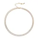 Ever Faith Clear Cubic Zirconia Thick Tennis Choker Necklaces image 0