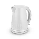 Tower Solitaire Kettle, 1.5L, Cord Storage, 3KW, 3D Diamond Textured, White & Chrome Accents - T10075WHT image 0