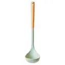 Nova Sage Green Silicone Head Ladle With Round Wood Handle image 0