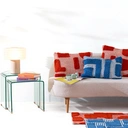 Lampe de table Asti hauteur 36 cm en verre couleur argile image 0