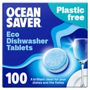 OceanSaver Eco-Friendly Dishwasher Tablets - Pack of 100 | Non-Toxic & Plastic-Free Dish Washing Tablets for Sustainable Cleaning | All in One Plant-Based Dishwasher Salt & Rinse Aid for Tough Stains image 0