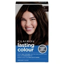 Clairol Lasting Colour Permanent Colour Hair Dye 3 Darkest Brown 1 Pack image 0