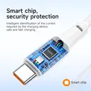 HOCO X93 PD20W Lightning Charging Cable – 1M - White image 3