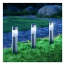 Aigostar Lampe solaire à piquer | argent | LED lumière du jour | allumage/arrêt automatiques image 1