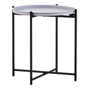 Interiors by Premier Trosa Side Table Round Black/Grey image 0