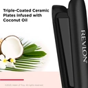 Revlon SmoothStay Straightener with Coconut Oil Infused Technology, 25mm Triple-Coated Ceramic Plates, Adjustable Temperature up to 235°C, Portable Storage Case Included for Easy Transport, Model RVST2211PUK image 3