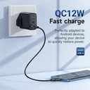 ACEFAST A8 PD32W Dual Port Charger(USB-C/ USB-A) - Black image 3