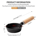 Maxcook Uncoated Cast Iron Pot - Wooden Handle - 10cm Diameter image 8
