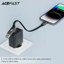 ACEFAST USB-A/USB-C to USB-C Charging Cable - 0.2M - Black image 6