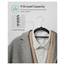 SONGMICSHOME 20 Cintres en velours antidérapants avec barre à cravate crochet pivotant 360° gain de place 43,5 cm noir image 2