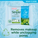 Simple Kind to Skin Micellar Cleansing Wipes Water Boost 20 Wipes image 3