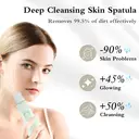 Qiweiny Dual-Mode Blackhead Remover Tools- Skin Scrubber Face Spatula | Battery/Handheld Face Scraper for Deep Cleansing, Skin Care Tool for Men and Women (Green) image 1