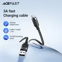 ACEFAST C16-04 USB-A to USB-C 3A Charging Cable - 1.2M - Black image 1