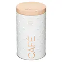 5five Boîte de conservation 500 g Scandi Cafe - Métal - Blanc - Fermeture automatique image 0